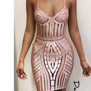 Pink, bodycon Dach Boutique dress.